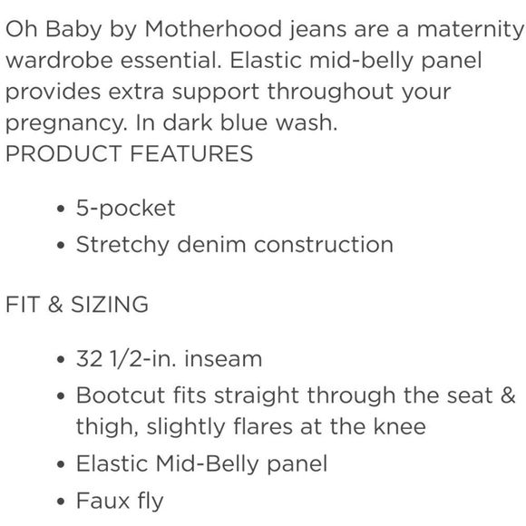 Oh Baby Mid Belly Bootcut Maternity Jeans - Picture 7 of 9